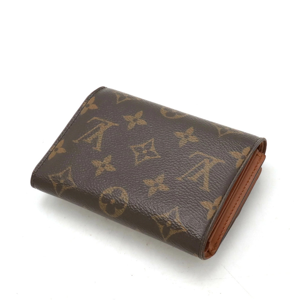 Louis Vuitton fold Wallet Compact Monogram Flower Portefeuille Tri Caramel Tan